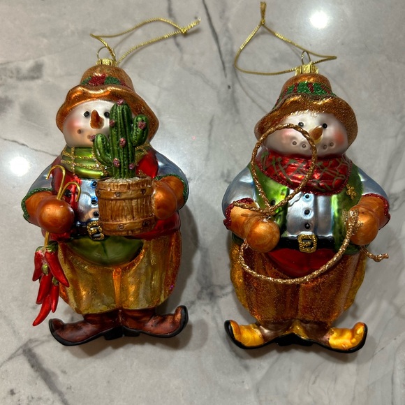 🎄🎄Christmas Tree Ornaments Fabulous multicolored snowmen brothers 😊🎄🎄🎄🎄 - Picture 6 of 8